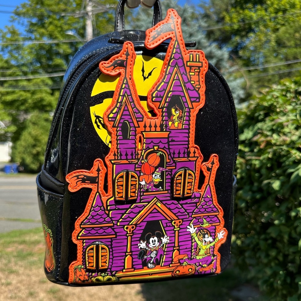 Loungefly Glow in Dark Haunted House Mini Backpack Disney Parks NWT